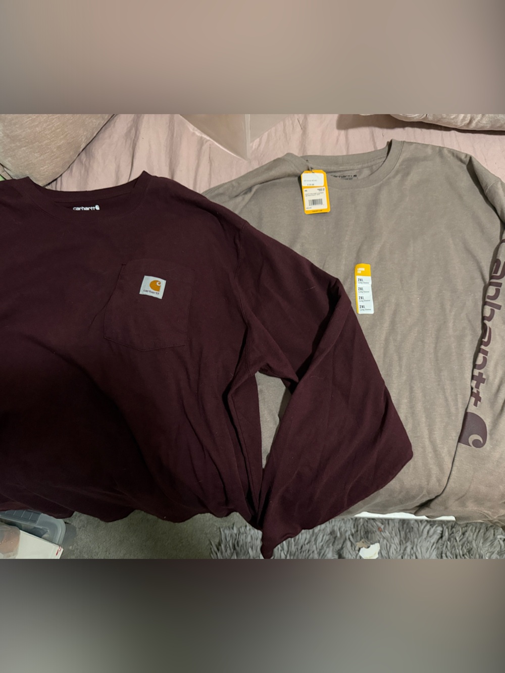 Men’s LS Carhartt tees- New